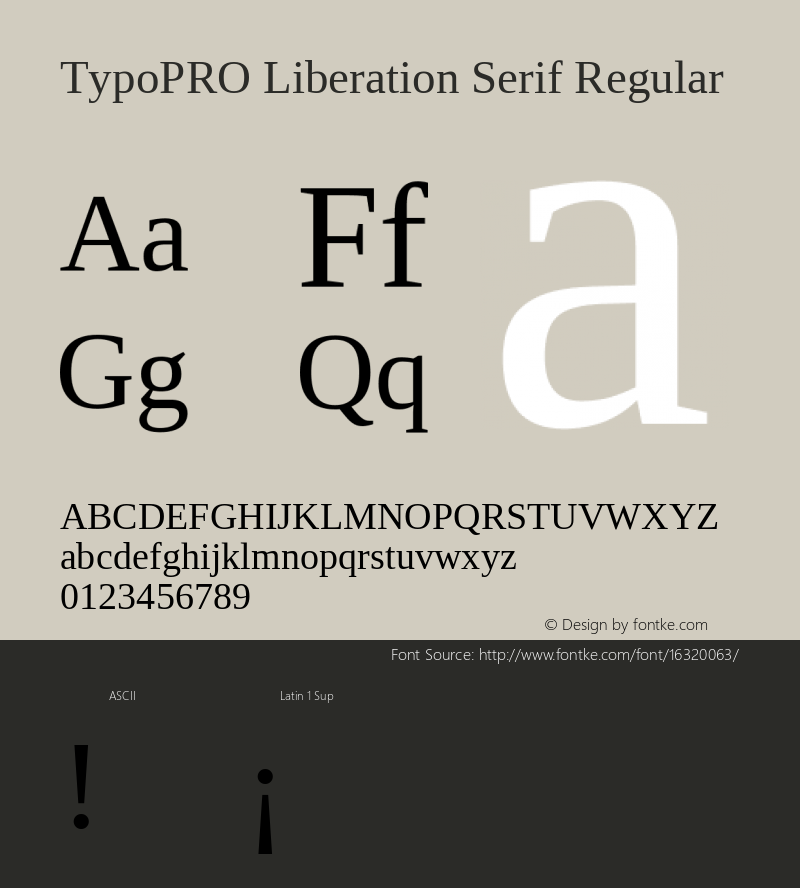 TypoPRO Liberation Serif Regular Version 2.00.1 Font Sample