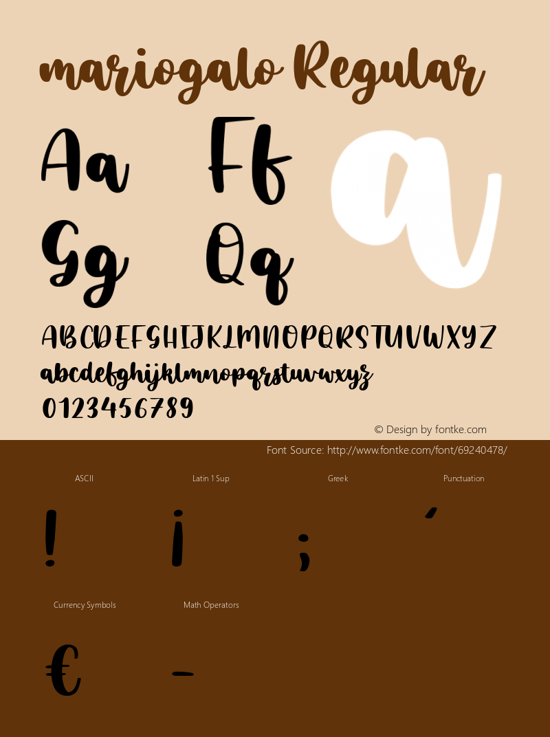 mariogalo Version 1.00;May 17, 2020;FontCreator 11.5.0.2430 64-bit Font Sample