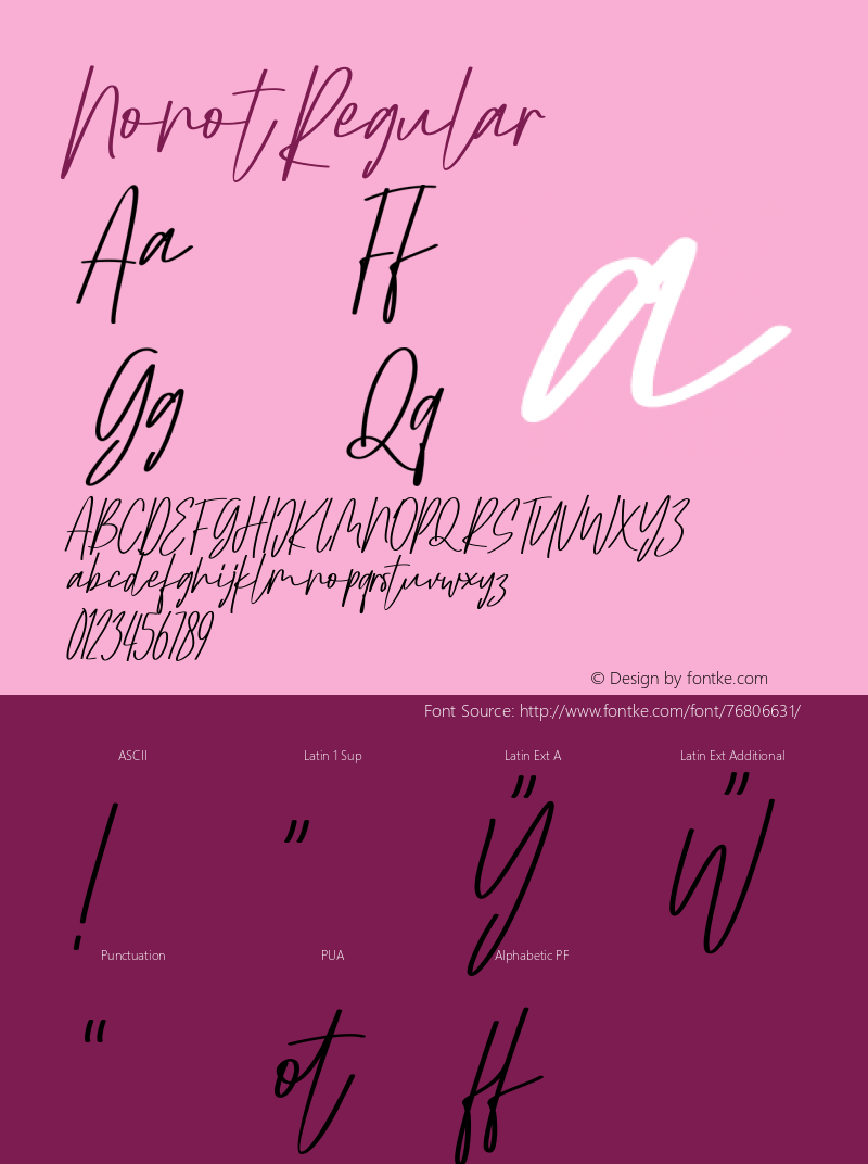 Nonot Version 1.000 Font Sample