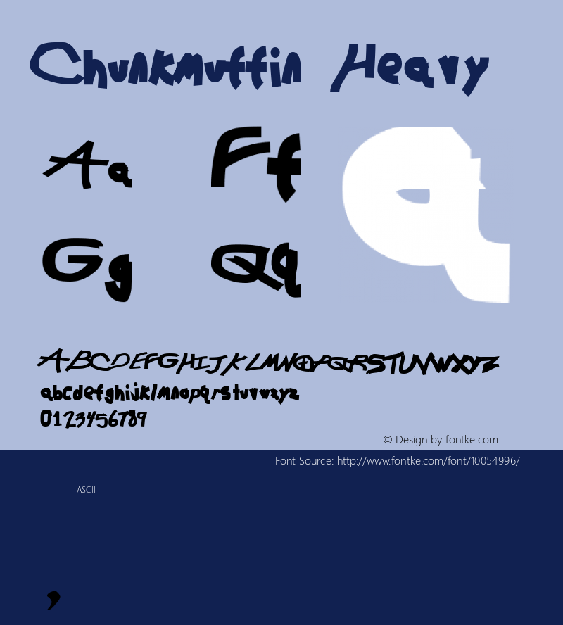 Chunkmuffin Heavy 2.0 of this keen little font Font Sample
