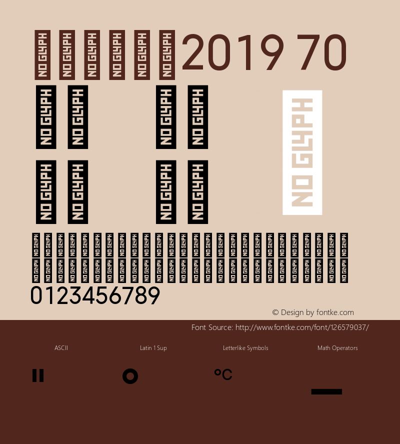 Mitype2019 70 Version 2.000 Font Sample