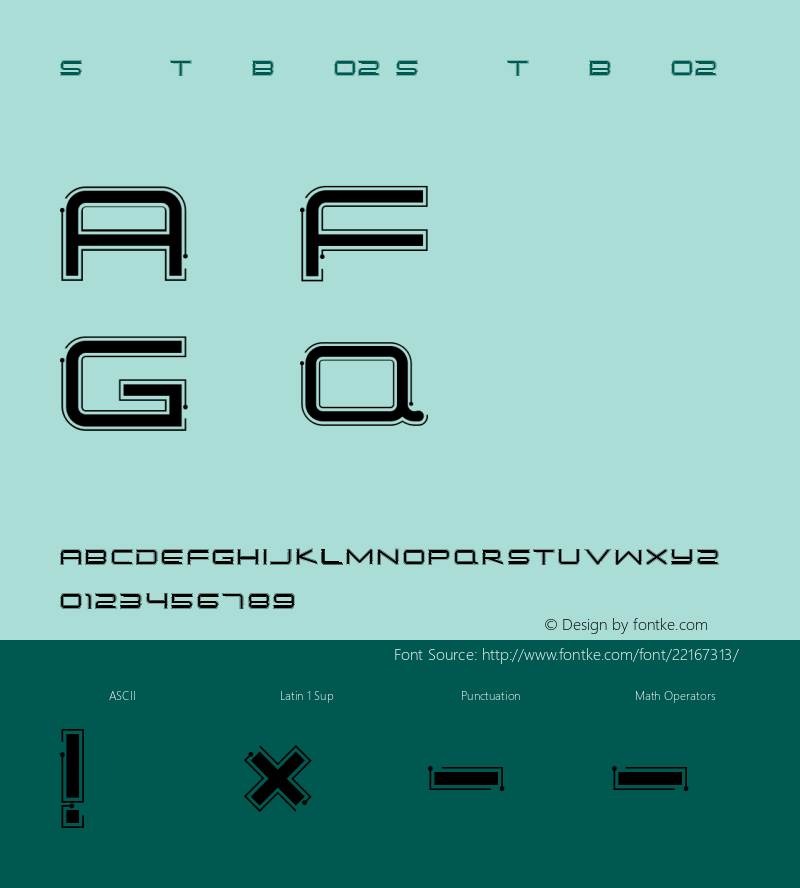 Simple Tech Bold 02 Version 1.000 Font Sample