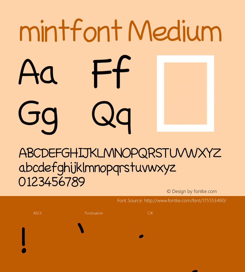 mintfont Version 001.000图片样张