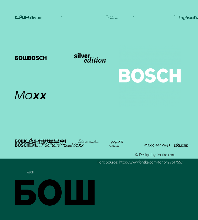 BoschZeichenLogos Regular 001.000 Font Sample