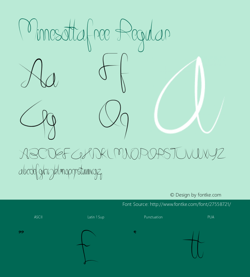 Minnesottafree Version 1.00;November 5, 2018;FontCreator 11.5.0.2422 64-bit Font Sample