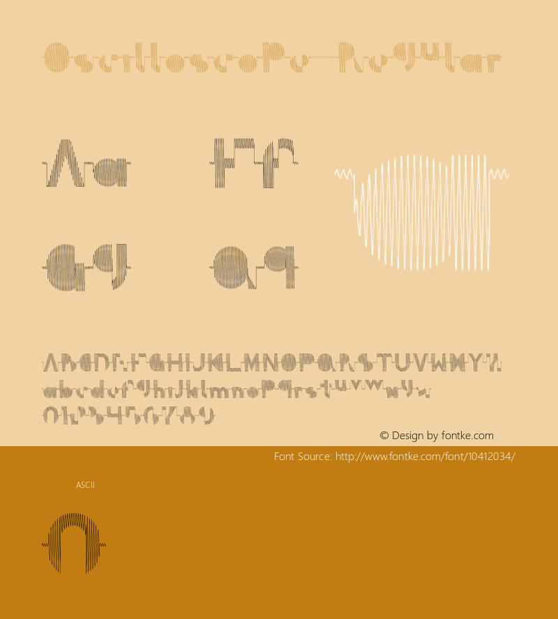 Oscilloscope Regular Unknown Font Sample