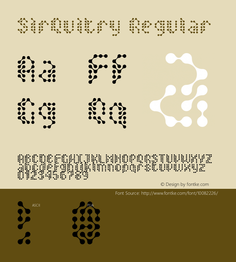 SirQuitry Regular 1999; 1.1 Font Sample