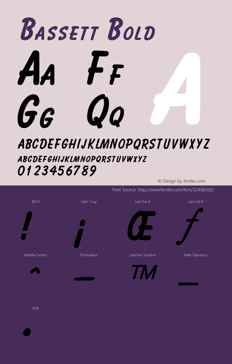 BassettBold Altsys Fontographer 4.1 2/2/95 {DfLp-URBC-66E7-7FBL-FXFA} Font Sample