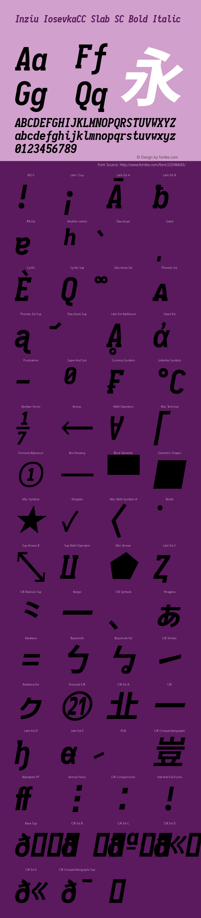 Inziu IosevkaCC Slab SC Bold Italic Version 1.13.0 Font Sample