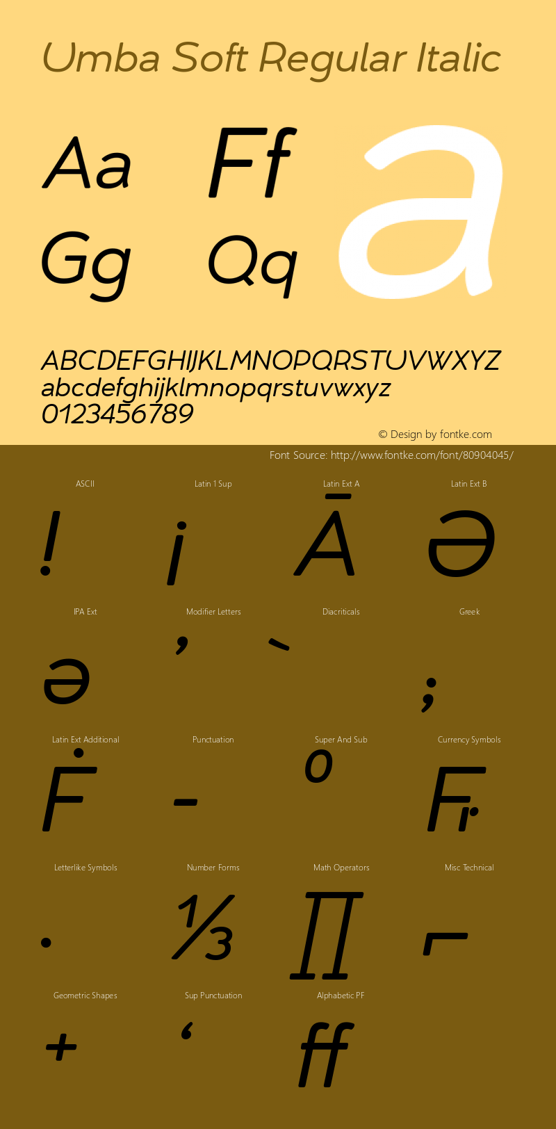 UmbaSoft-Italic Version 2.020 | w-rip DC20181205 Font Sample