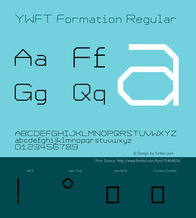 YWFT Formation Regular Version 1.000;PS 001.001;hotconv 1.0.56 Font Sample