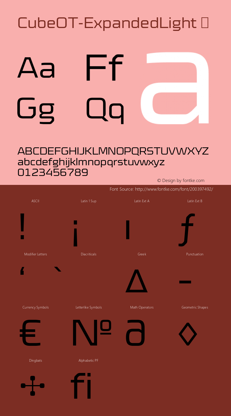 ☞CubeOT-ExpandedLight Version 7.504; 2012; Build 1021;com.myfonts.easy.fontfont.cube.ot-expd-light.wfkit2.version.3XJa图片样张