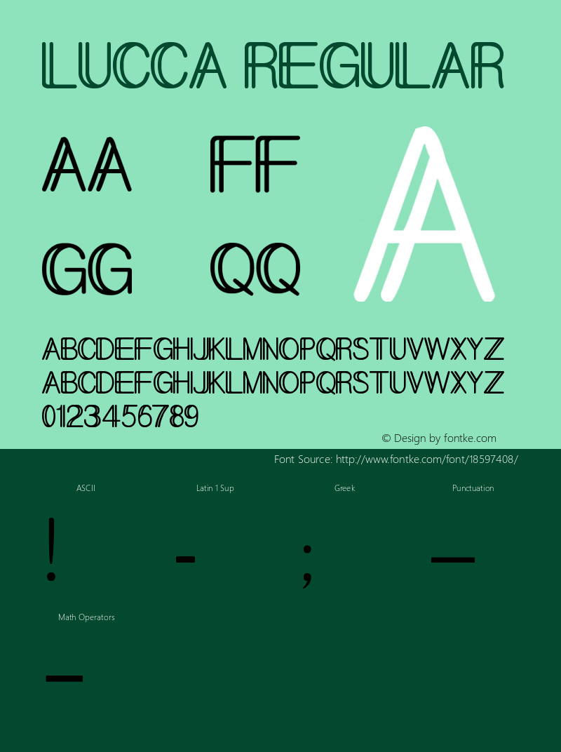 Lucca Regular Version 1.00 Font Sample