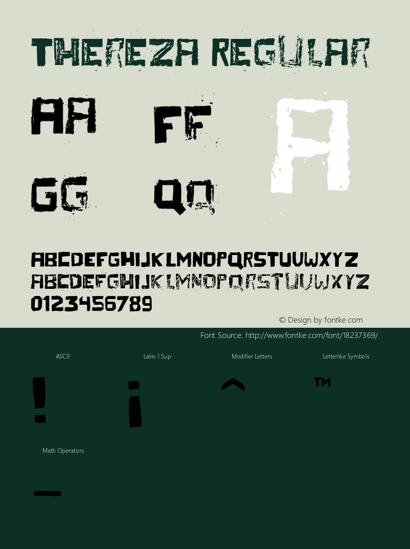 Thereza Regular Version 000.007 Font Sample