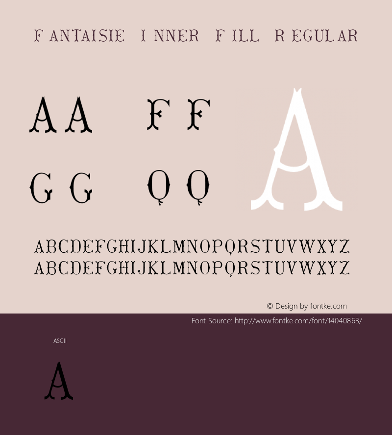 Fantaisie Inner Fill Regular 1.000 Font Sample