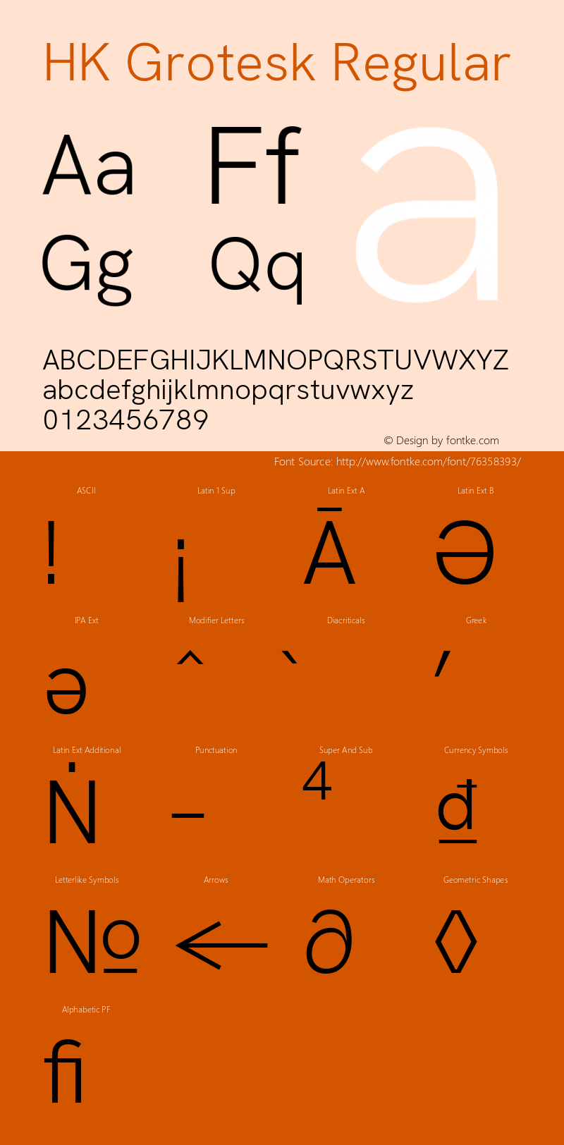 HK Grotesk Regular Version 2.466 Font Sample