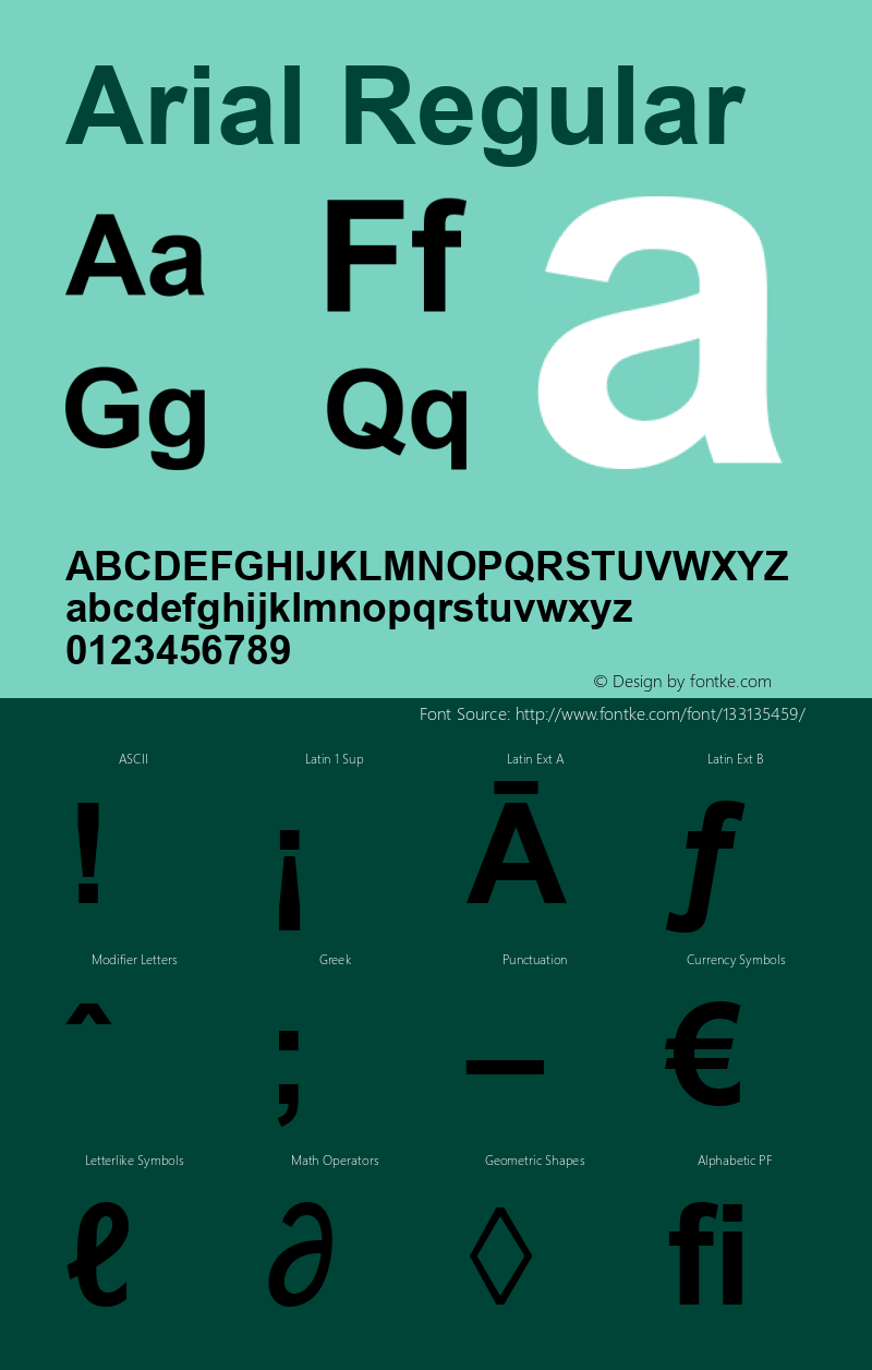 Arial W02 Bold Version 6.87 Font Sample