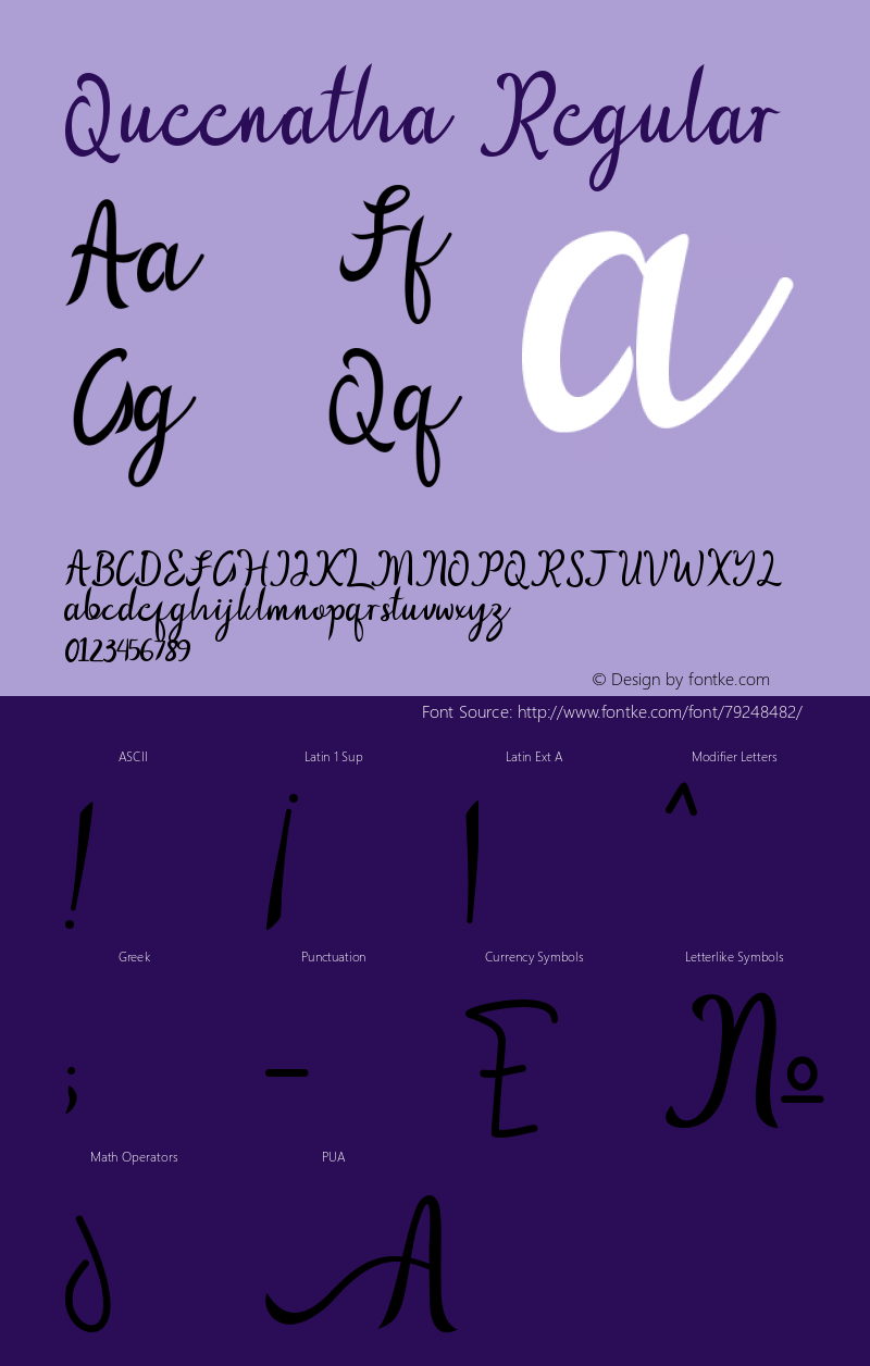 Queenatha Version 1.00;July 14, 2020;FontCreator 11.5.0.2430 64-bit Font Sample