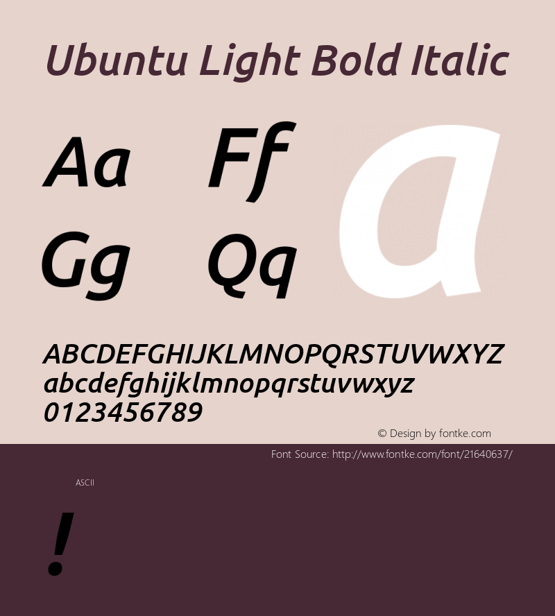 UbuntuLight Version 1.0 Font Sample