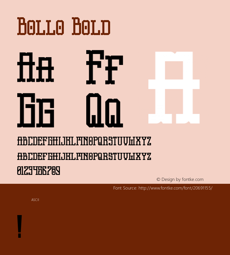 Bollo Bold Version 1.0 Font Sample