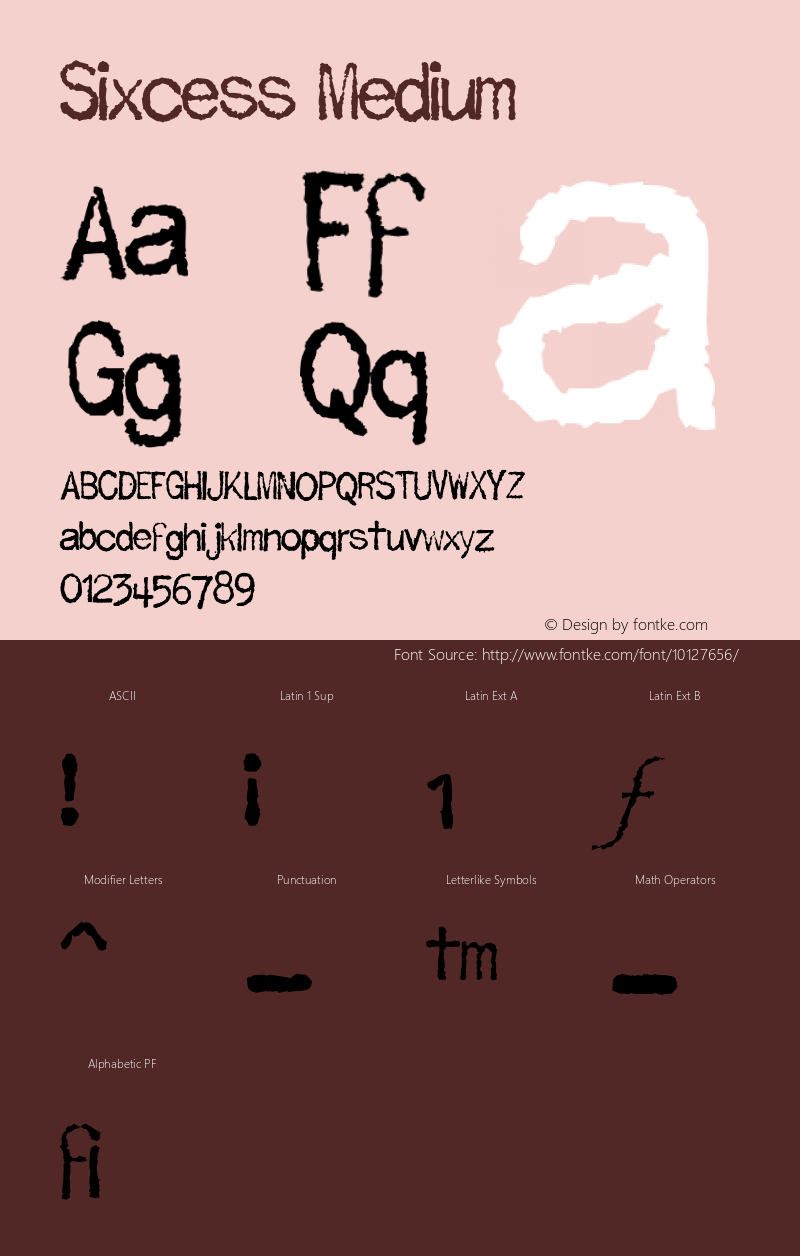 Sixcess Medium 001.000 Font Sample