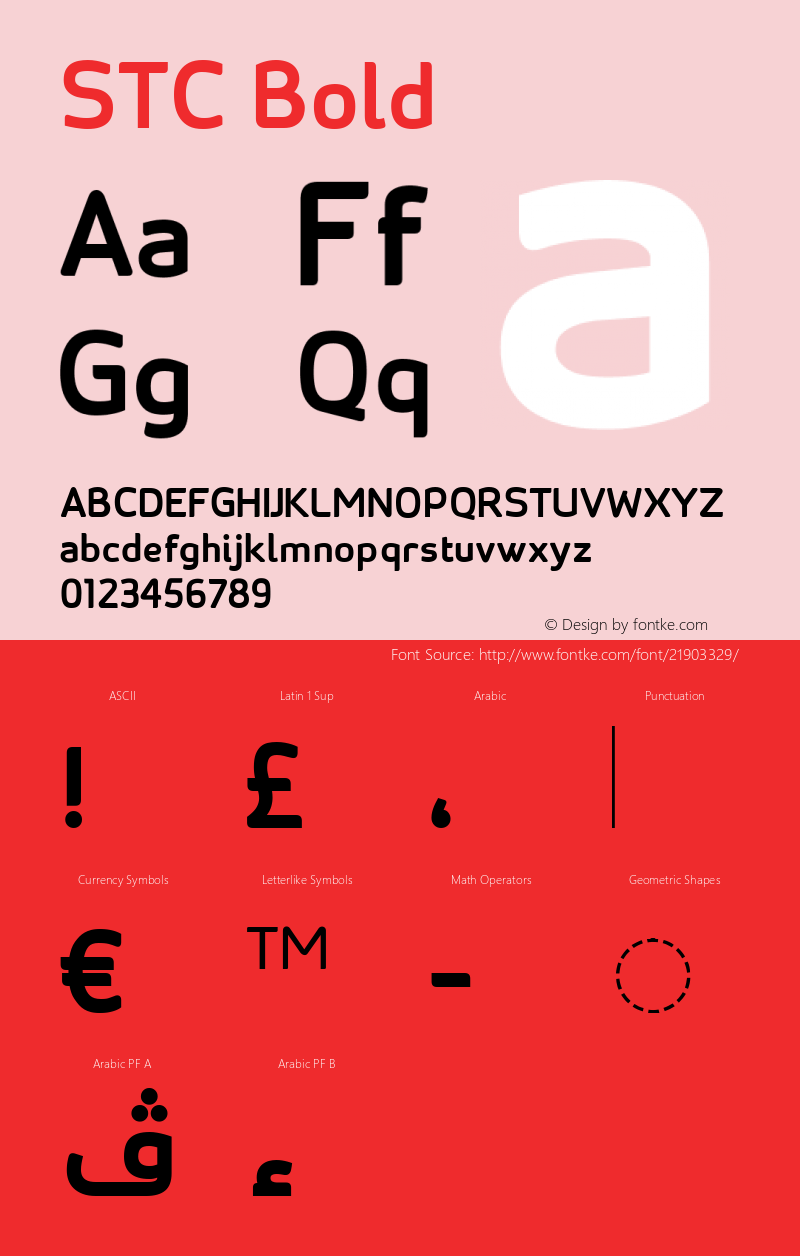 STC-Bold Version 1.029 Font Sample