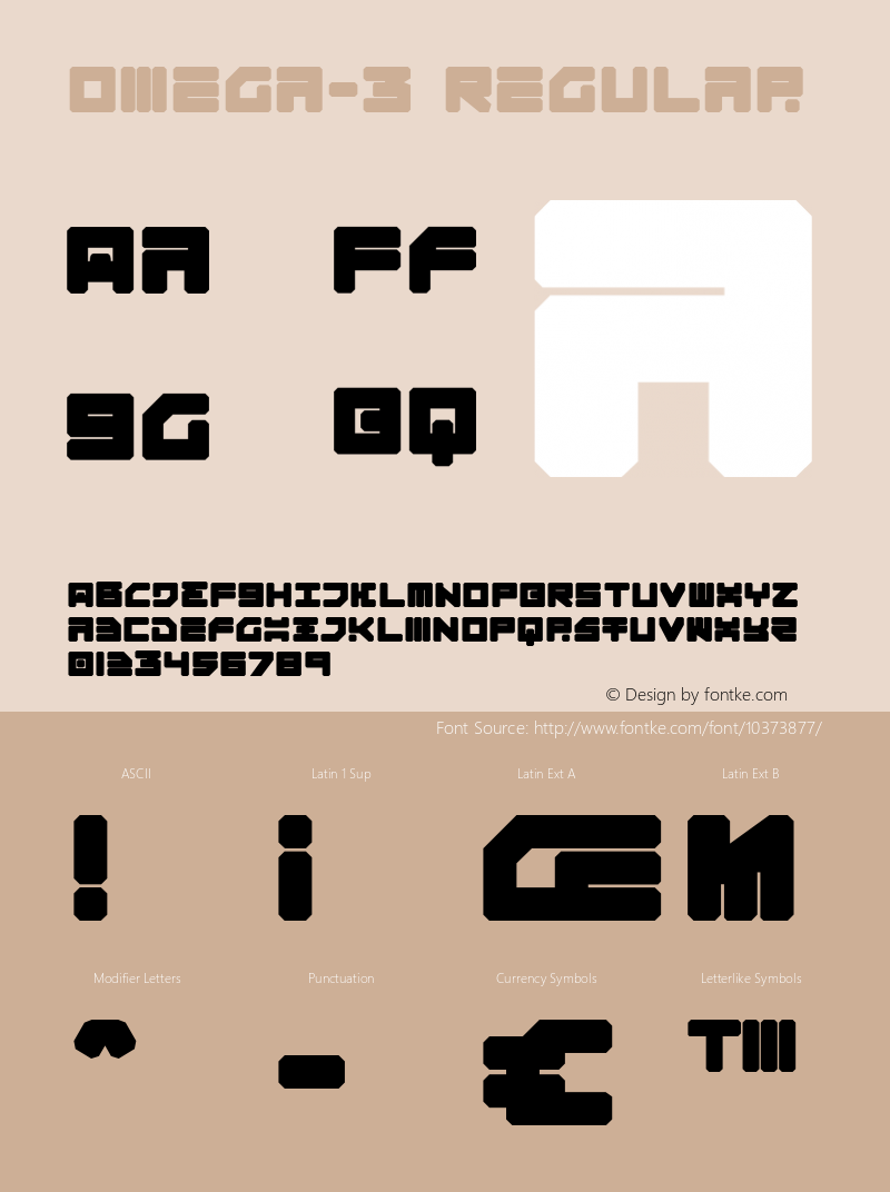 Omega-3 Regular 001.000 Font Sample