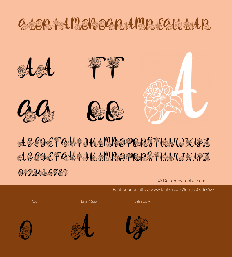 Gloria Monogram Version 1.00;June 15, 2020;FontCreator 12.0.0.2567 32-bit Font Sample