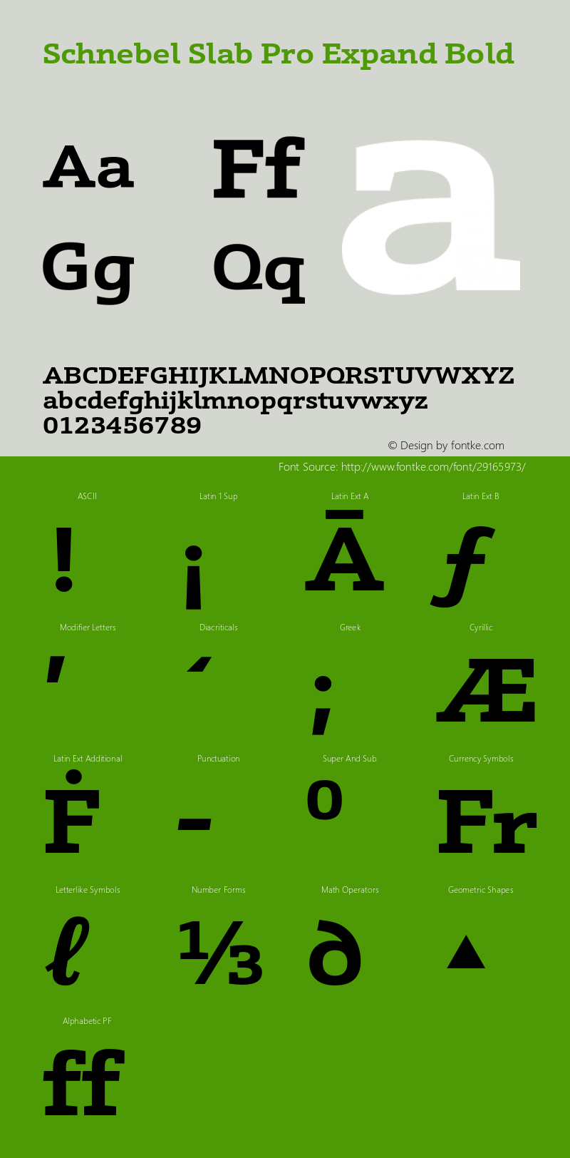 SchnebelSlabProExpand-Bold Version 1.00 Font Sample