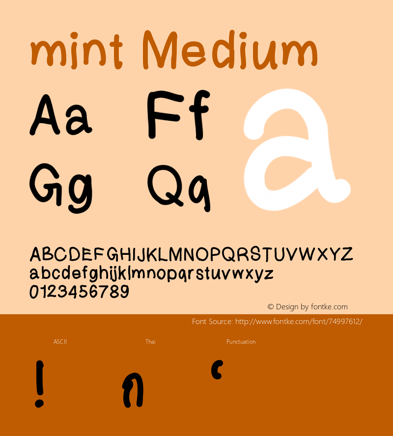 mint Version 001.000 Font Sample