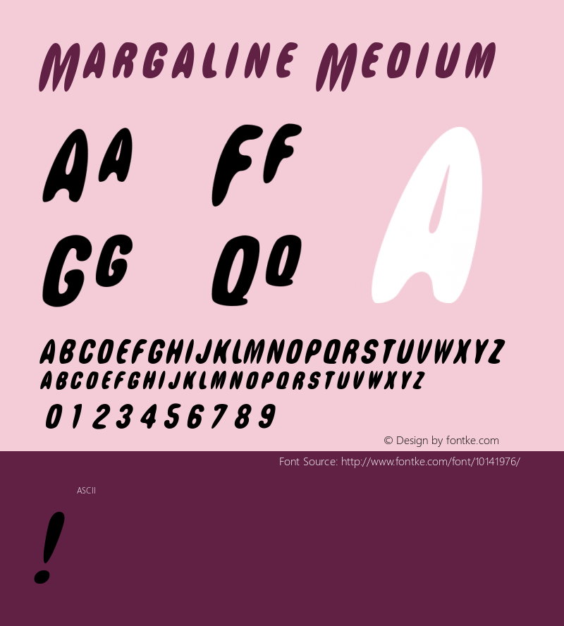 Margaline Medium 001.000 Font Sample