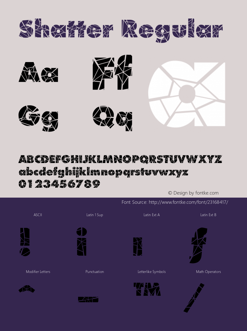Shatter Regular The WSI-Fonts Professional Collection Font Sample