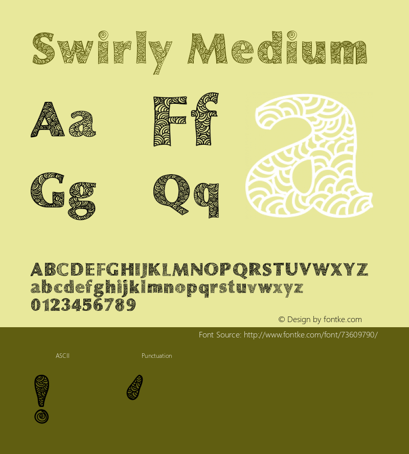 Swirly Version 001.000 Font Sample