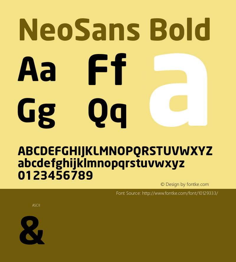 NeoSans Bold Version 1.000;PS 001.001;hotconv 1.0.38 Font Sample