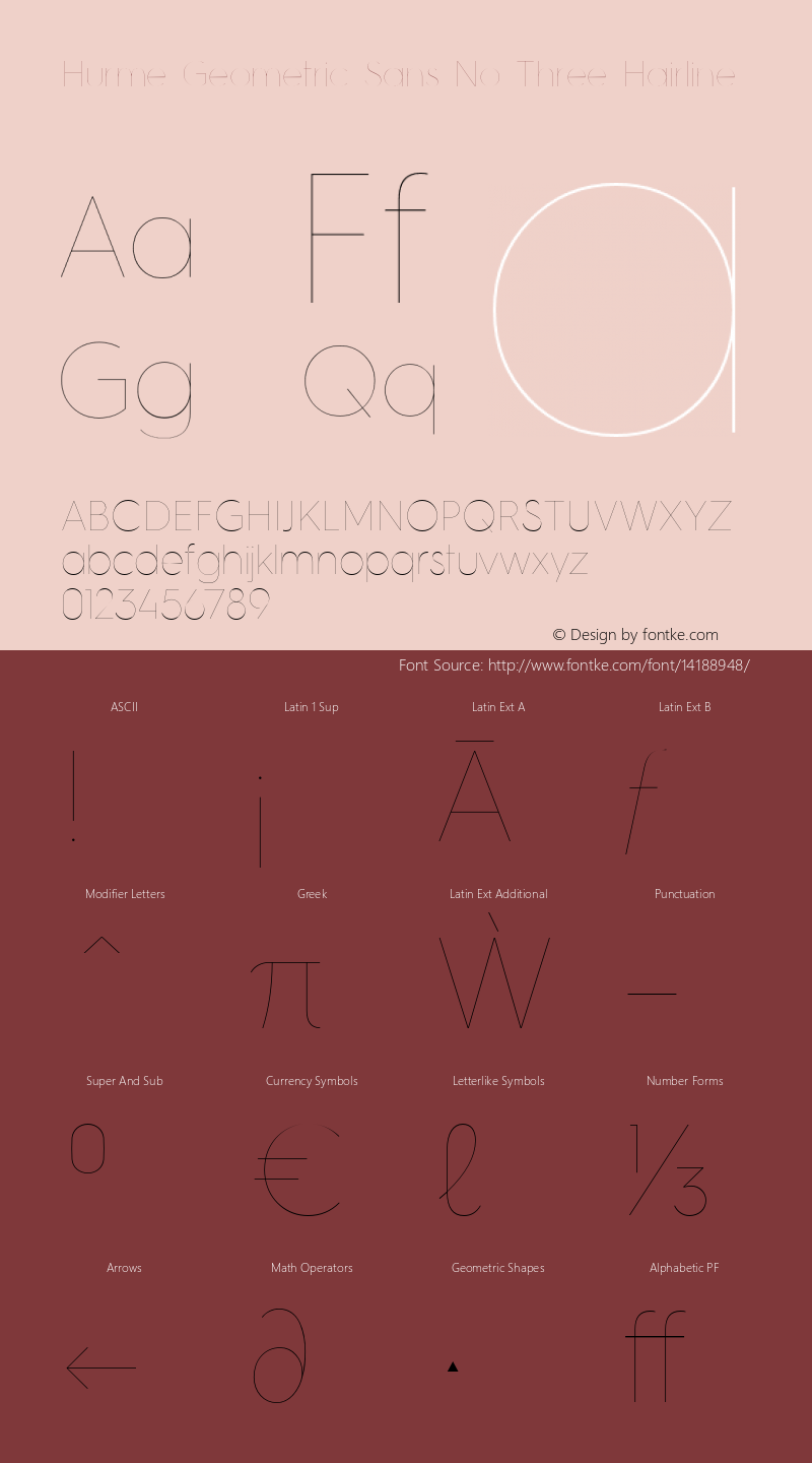 Hurme Geometric Sans No Three Hairline 1.001 Font Sample