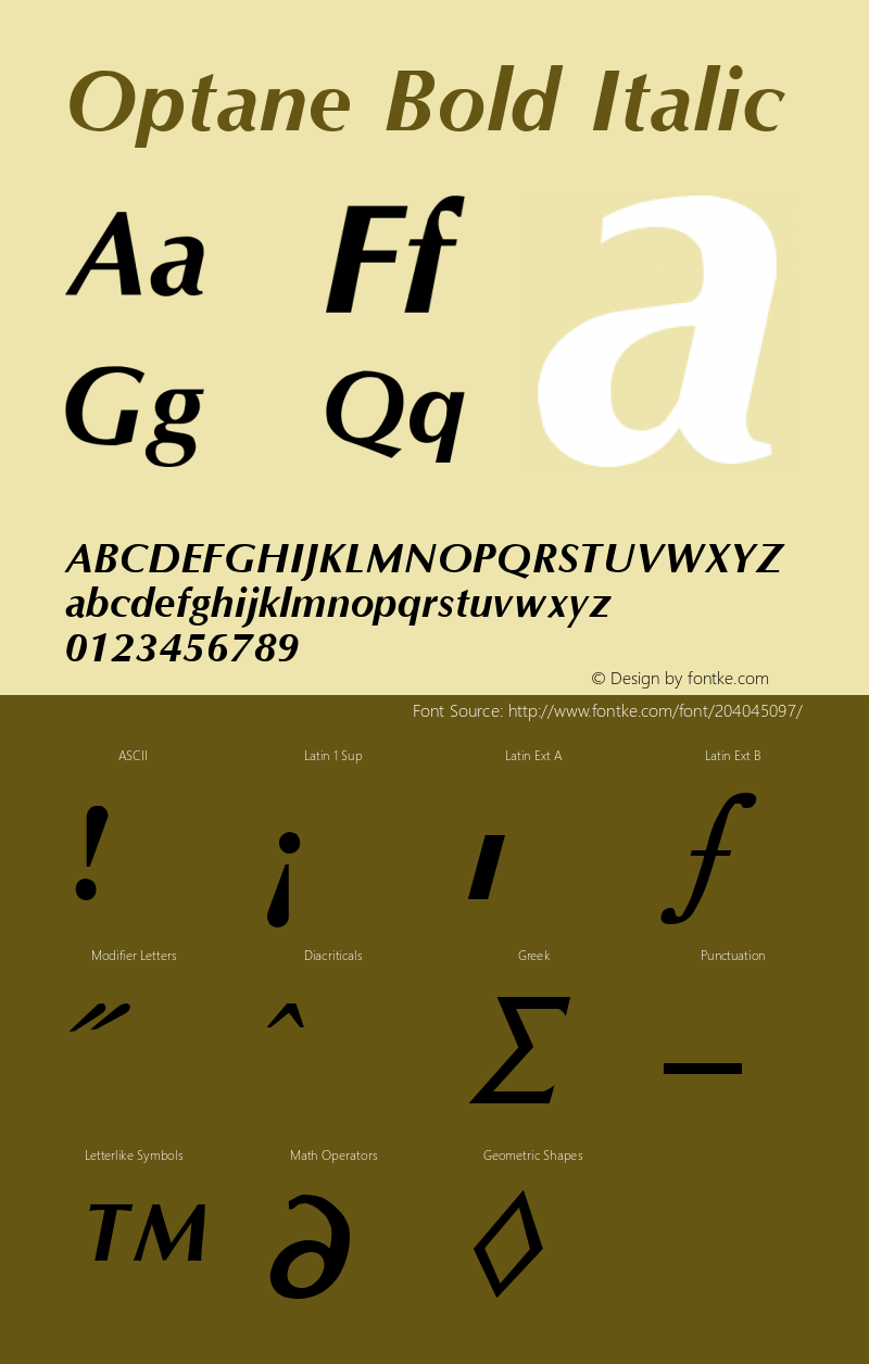 Optane Bold Italic Altsys Metamorphosis:8/23/92图片样张