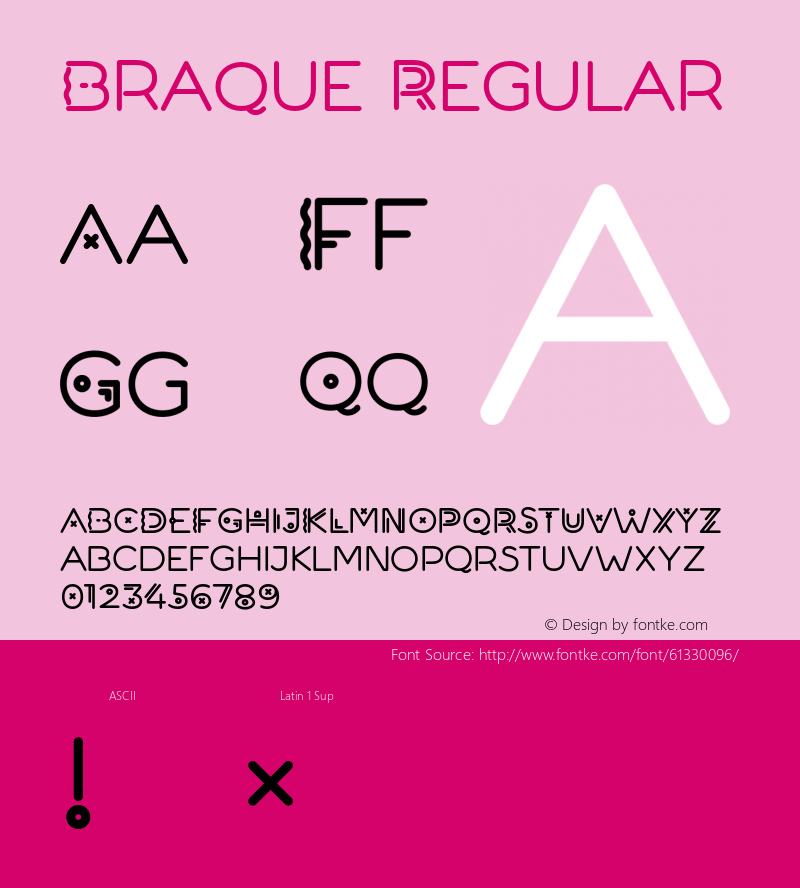 Braque Version 1.000 Font Sample
