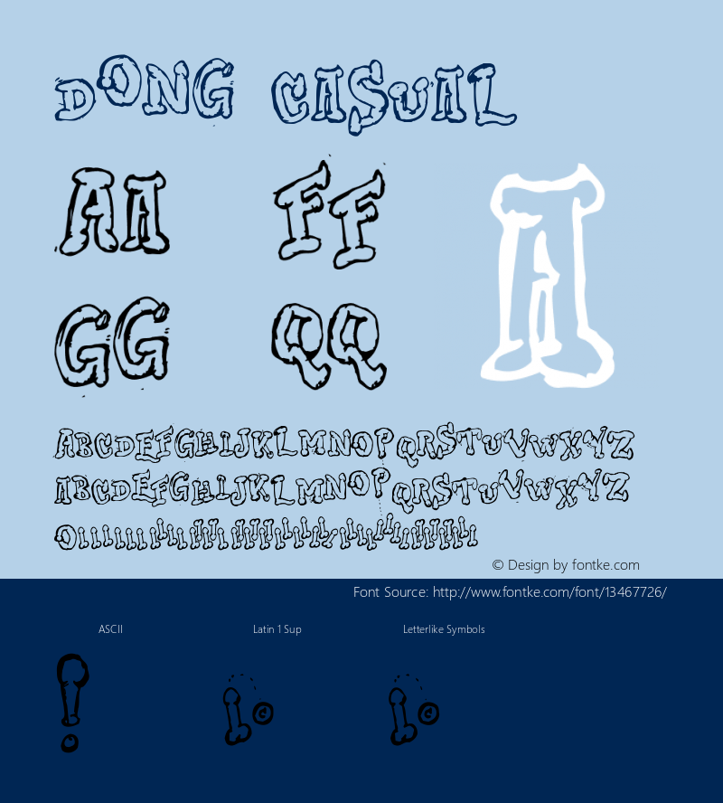 Dong Casual Version 001.000 Font Sample