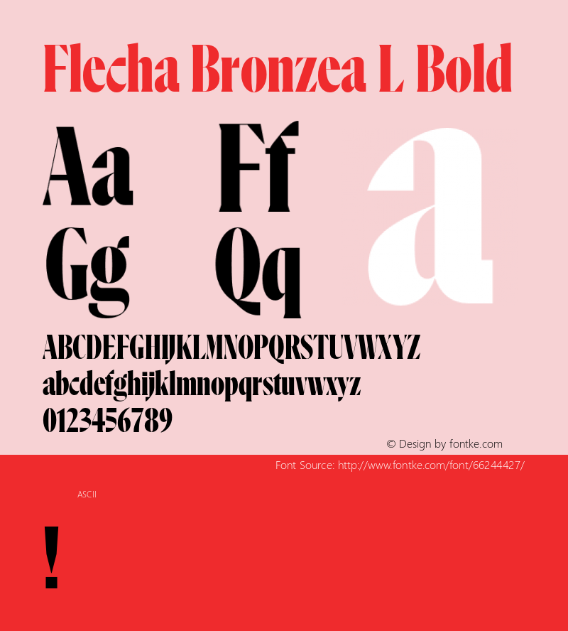 FlechaBronzea-LBold 1.000 Font Sample