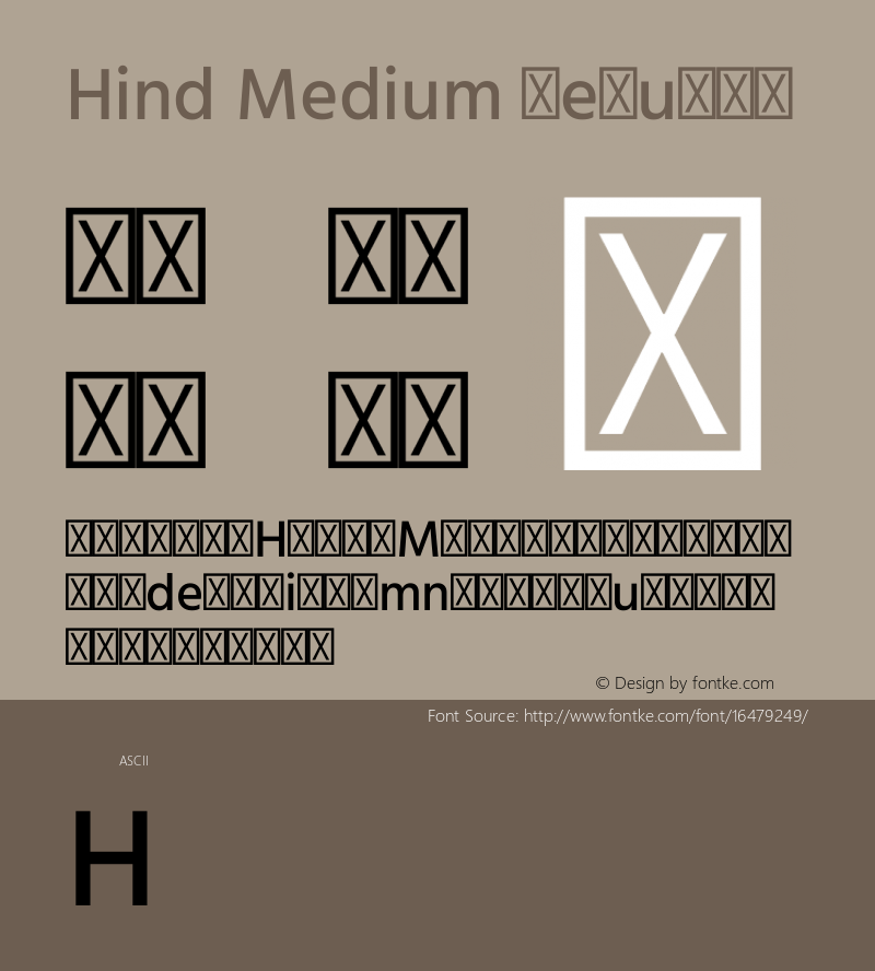 Hind Medium Regular Version 1.201;PS 1.0;hotconv 1.0.78;makeotf.lib2.5.61930; ttfautohint (v1.1) -l 7 -r 28 -G 50 -x 13 -D latn -f deva -w G Font Sample