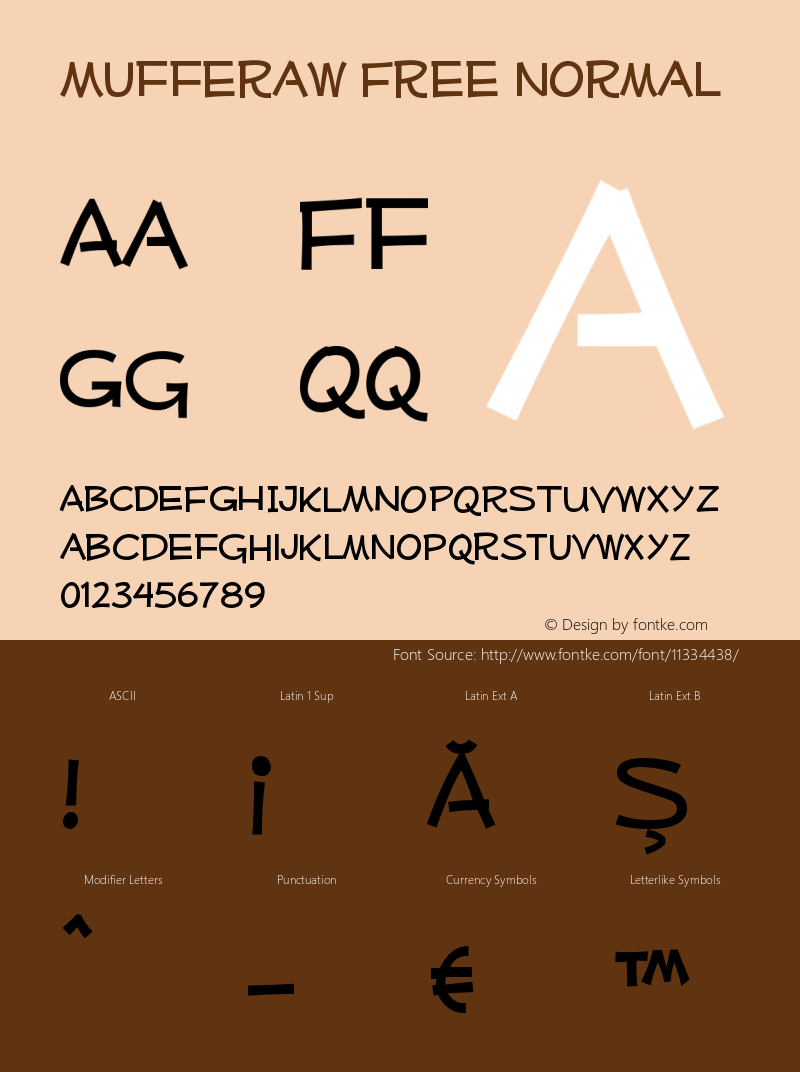 Mufferaw Free normal Version 001.001 Font Sample