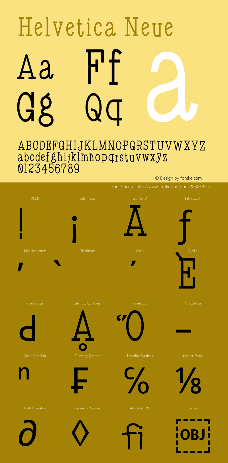 Helvetica Neue 斜体 10.0d35e1 Font Sample