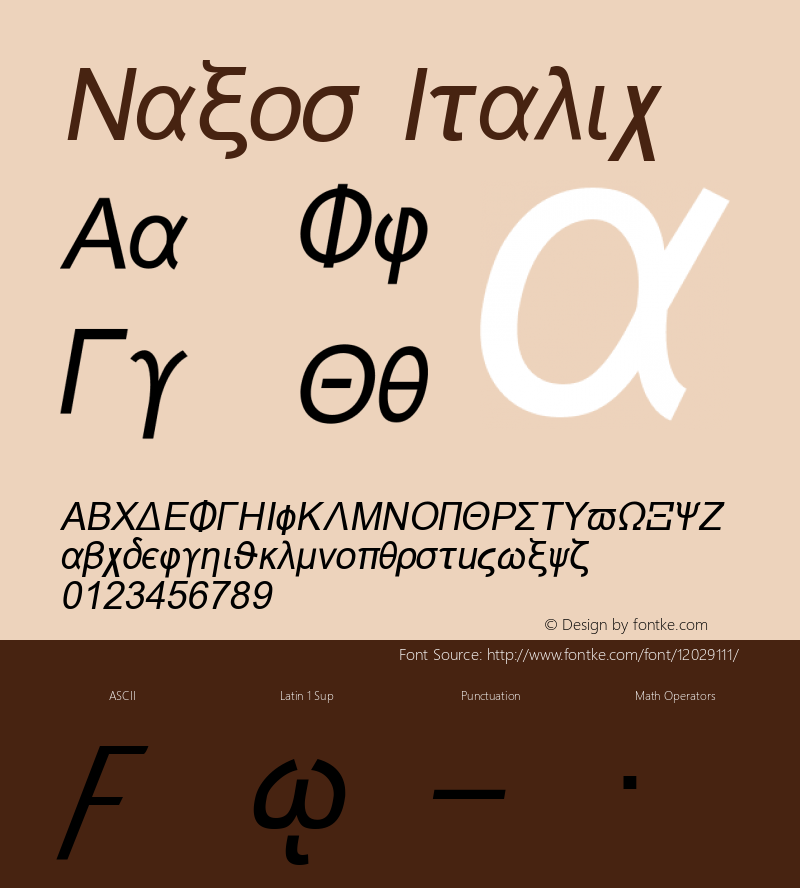 Naxos Italic 1.0 Fri Sep 15 09:55:24 1995 Font Sample