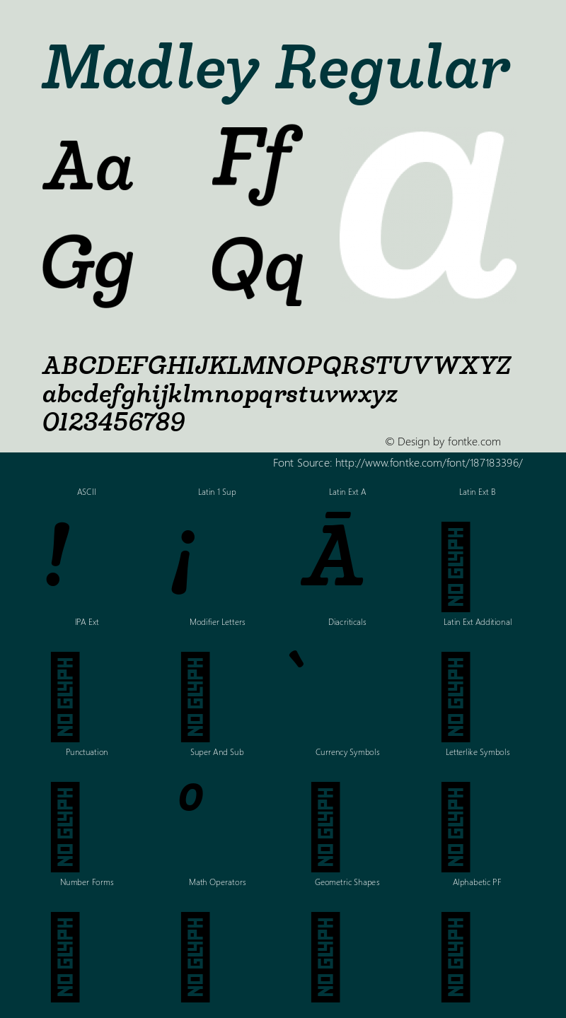 Madley Bold Italic Version 1.00图片样张