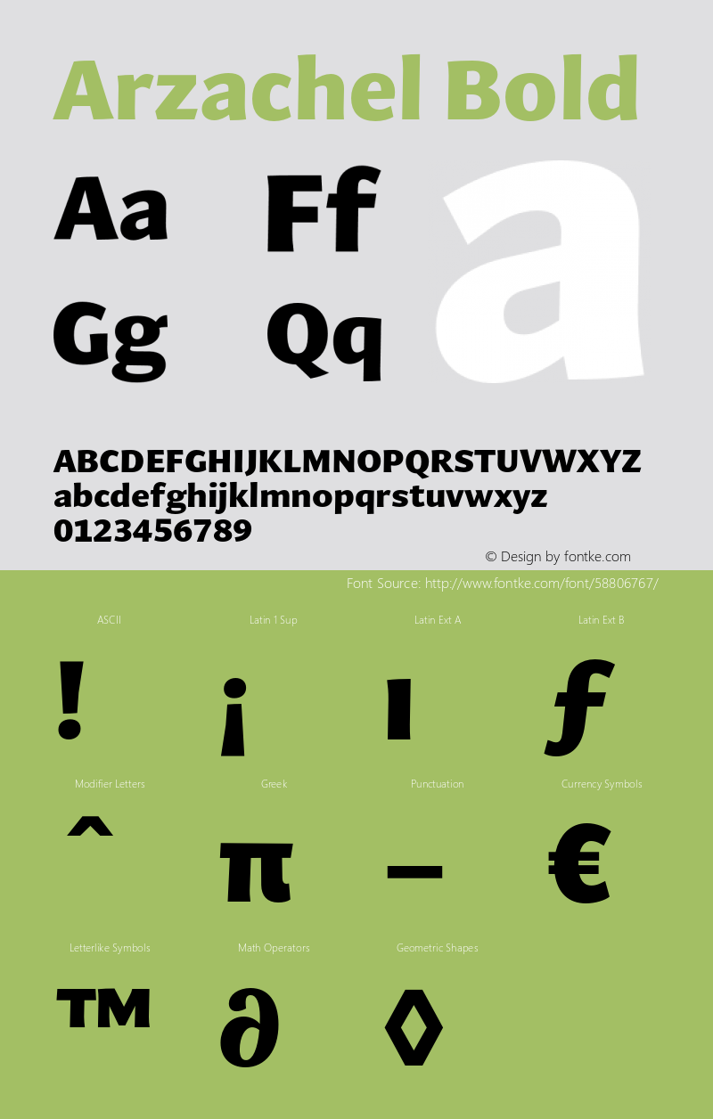 Arzachel-Bold 1.000 Font Sample