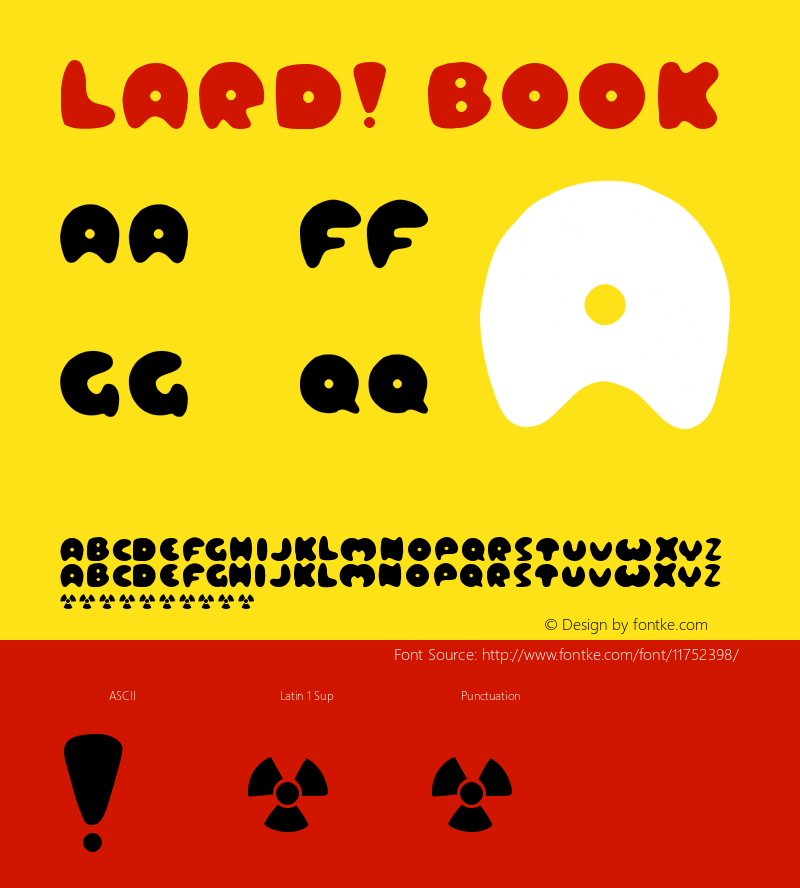 Lard! Book Version Macromedia Fontograp Font Sample