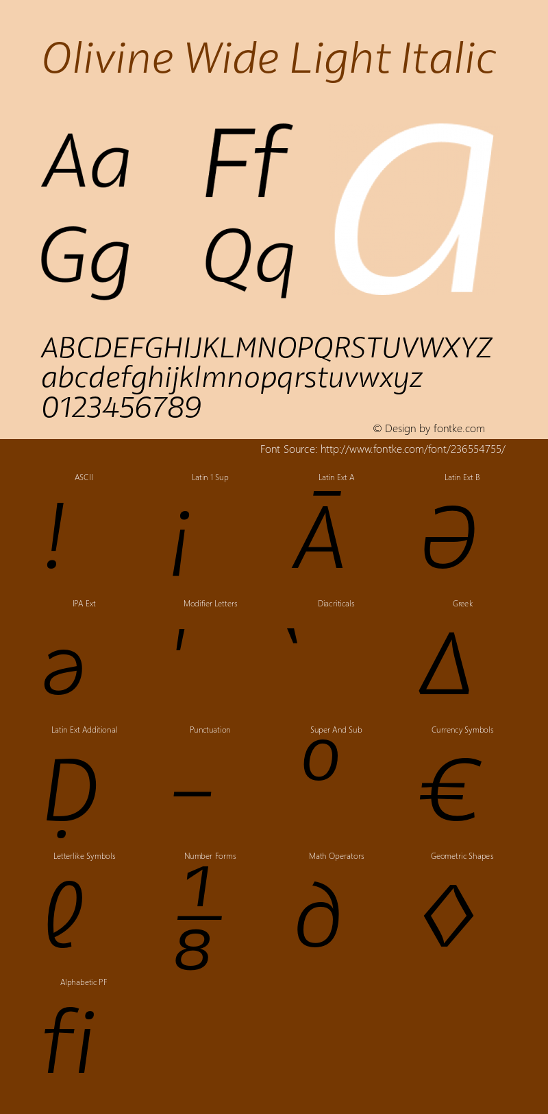 Olivine Wide Light Italic Version 1.000;PS 001.000;hotconv 1.0.88;makeotf.lib2.5.64775图片样张