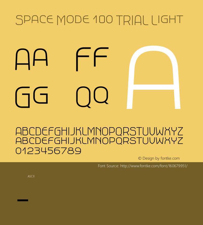 Space Mode 1.0 TRIAL Light Version 1.000;hotconv 1.0.109;makeotfexe 2.5.65596 Font Sample