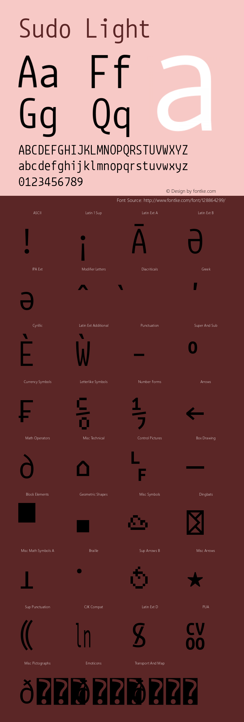 Sudo Light Version 0.050 Font Sample