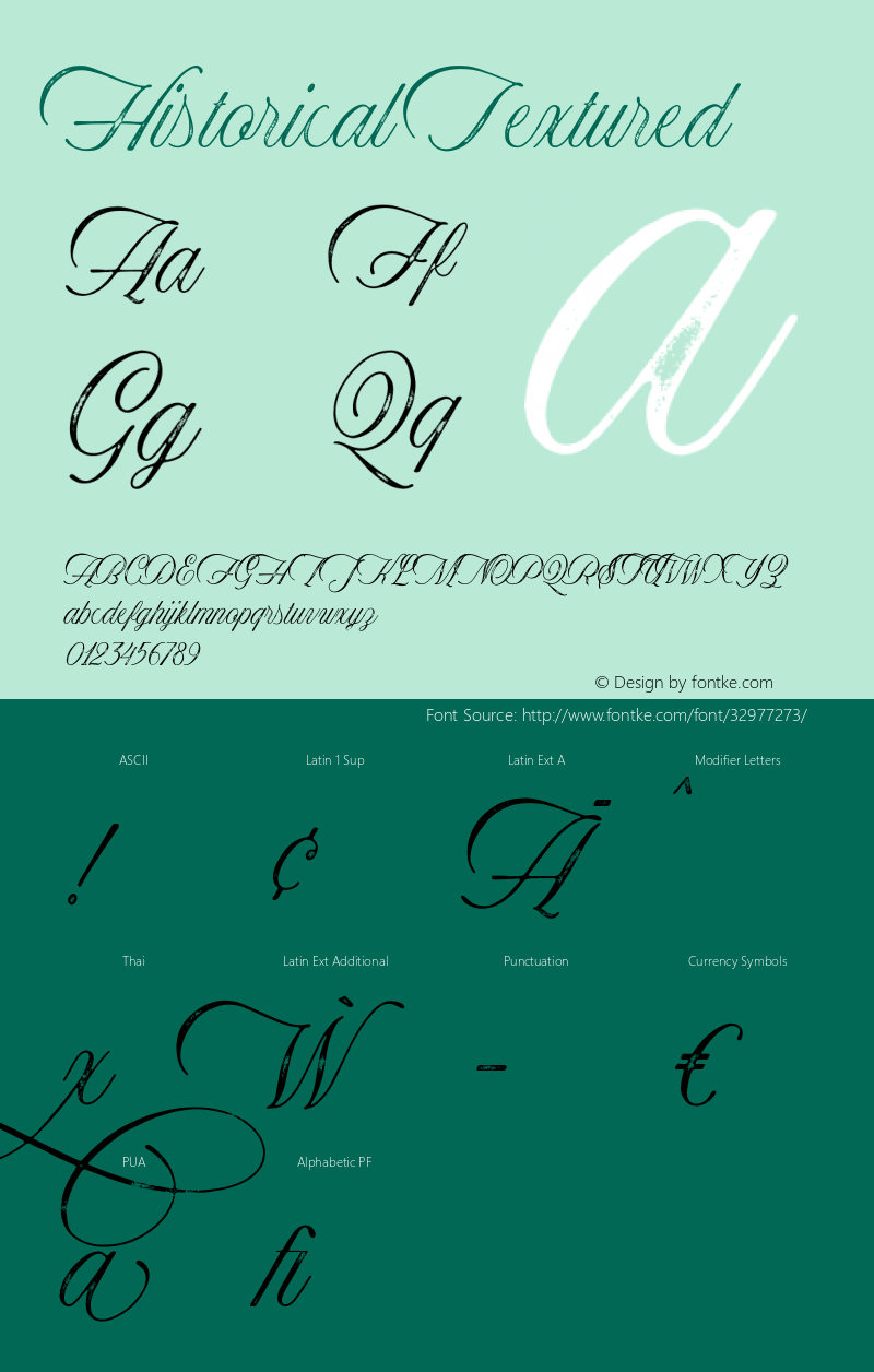 Historical-Textured  Font Sample